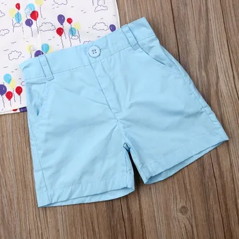 2019 Vara Haine Băiat 2 buc pentru Copii Copilul baietel Domn Haine Florale Cămașă Topuri pantaloni Scurți Pantaloni de Costum