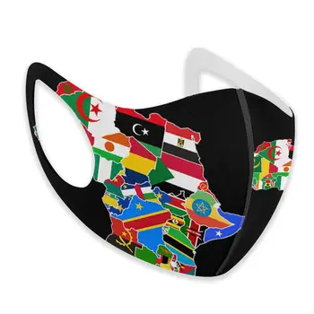 Harta Africa Africa de Artă Grafică Patria Mândrie Cadouri gura masca reutilizabile copii Praf Gura Masca masca franța drapeau