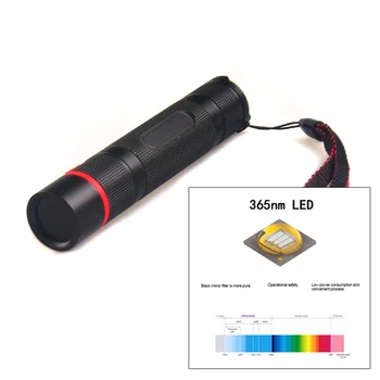Animale de companie Petele de Urină Detector USB Reîncărcabilă Lanterna Ultraviolete 5W LED UV 365nm Lumina Lanterna Felinar Cu Filtru Negru Lentile