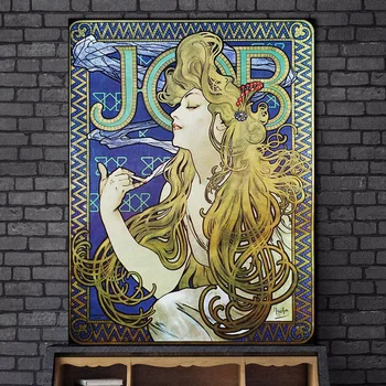 Locuri de muncă Țigări de Alphonse Mucha Canvas Postere de Arta, Printuri Și Art Nouveau Panza Picturi pe Perete Imagini de Artă Decor Acasă