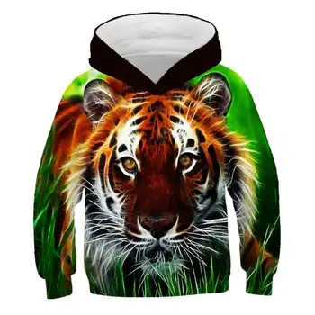 Jachete Tigru Animale Model Hanorace Maneca Lunga Fete Baieti 2020 Toamna Noi Topuri Haine Copii de Imprimare 3D Îmbrăcăminte