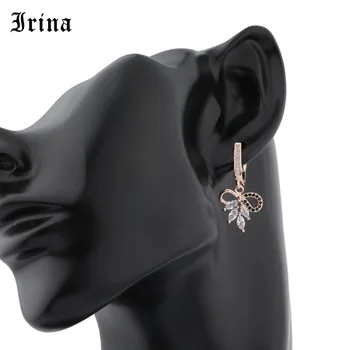 Irina 585 Fashion Design simetric spumant Delicat cercei mici Personalității Creatoare Negru Și Alb Bijuterii de Nunta