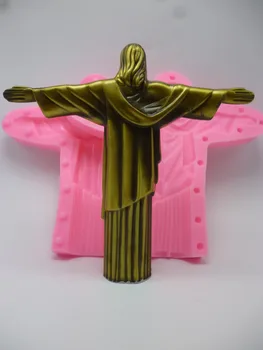Rio de Janeiro Creștin Tort Mucegai DIY Zahăr Ciocolată Lumânare Ipsos Mucegai Silicon Decorare Tort de Instrumente
