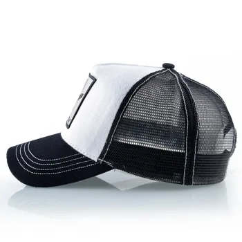 2019 Moda Pălărie Bărbați Femei Snapback Hip Hop Os Proiect De Lege Capra Broderie Streetwear Camionagiu Ochiurilor De Plasă Respirabil Pălărie Neagră