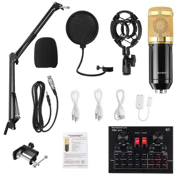 Profesionale microfone BM 800 de Karaoke Microfon Microfon cu Condensator Kituri Pachet Microfon pentru Calculator Studio de Înregistrare
