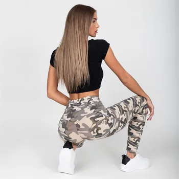Melodie de Mare Waisted Jambiere Camo pentru Femei Fitness Armata Camuflaj Funcționare Legging in Plus Firma Shapewear Casual
