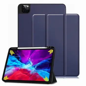 Caz Flip Pentru Apple iPad Pro 12.9 2018 2020 Plin Proteja Auto Somn Trezesc Kickstand Acoperi Tableta Geanta Cu Suport Creion Slot