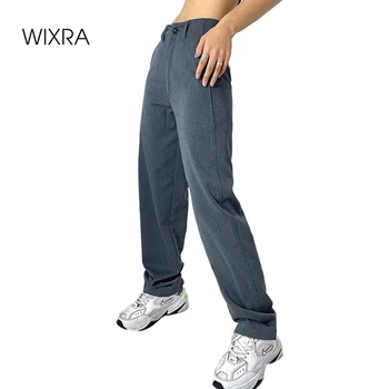 Wixra Femei Pantalonii cu Talie Înaltă, Solidă OL Stil Liber Casual, Haine de Moda 2021 Primăvara anului Nou
