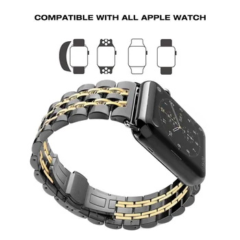 Banda din Oțel inoxidabil pentru Apple Watch Serie se 6 5 4 38mm Smartwatch Benzi de Înlocuire brățară pentru iwatch 42 40mm curea de mână