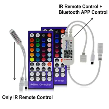 RGBW/RGBWW Controler cu LED-uri DC12V 40 Cheie Smart IR Remote Controller/Bluetooth Controller RGBW pentru RGBWW SMD 5050 LED Strip Lumini