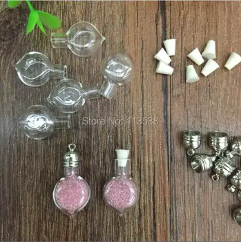 50pcs Sticla Lacrima urnă de sticlă flacon pandantive Dragi cenușă cu cauciuc alb (miniatură/ sticla/ flacoane/ dinte/ basm/ sticle)