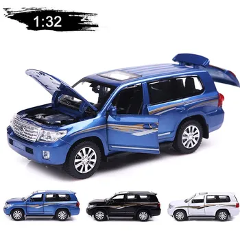 1:32 Teren Ctuiser Aliaj Model de Masina Vehicul Off-Road Model de Masina de Jucarie SUV 4 Usi Deschise Trage Înapoi de Metal Masina de Jucarii Pentru Băiat Colecții