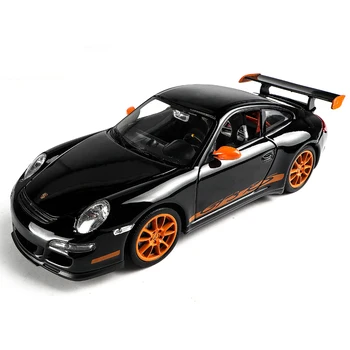Welly 1:24 Porsche 911 GT3 RS blackcar aliaj model de masina de simulare decor masina colecție cadou jucărie de turnare model de jucărie