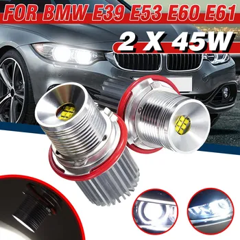 2 buc 45w Alb Led-uri Auto Unghi Eyes LED Marker Inel Bec Pentru BMW E39 E53 E60 E61 Super Luminoase de Energie