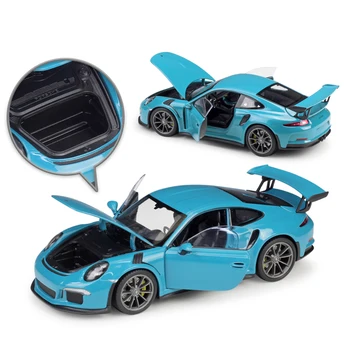 NOU 1:24 911 GT3 RS albastru masina aliaj model de masina de simulare decor masina colecție cadou jucărie de turnare model de jucărie