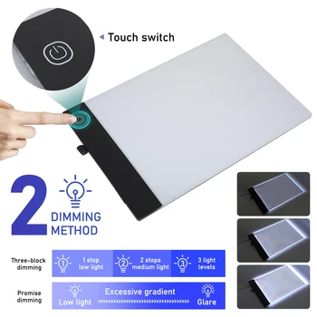 12-inch Tablete de Desen de Lumină LED Pad Grafice Digitale Scris Pictura Tableta Contur Estompat Board Copia Tampoane 2 in 1 Pentru Copii G