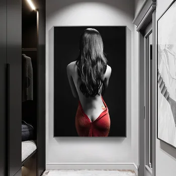 Modern Jumătate Nud Femei Tablouri Canvas Sexy Goala Postere si Printuri Cuadros de Arta de Perete Imaginile pentru Camera de zi de Decorare Acasă