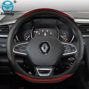 Pentru Renault Fluence Masina Capac Volan Microfibra + Piele din Fibra de Carbon Moda Accesorii Auto