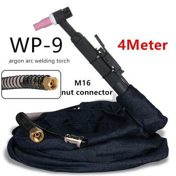 WP-9 racit cu aer argon sudura cu arc torch 4meter M16 piulita de comun tip împletitură de tub de silicon cu tub de oțel inoxidabil, sârmă de sudură