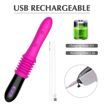 Mână-Free Impingandu-Dildo Vibrator Automat Punctul G Vibrator Cu Ventuza Jucărie Sexuală Pentru Femei Distractiv Sex Anal Vibratorul Pentru Orgasm