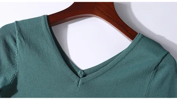 SMTHMA 2020 Noi de Toamna pentru Femei Elegant Pulover Tricot Top Green Slim Pulovere +Talie Mare Florale, Fuste Costum de sex Feminin Set de Două Piese