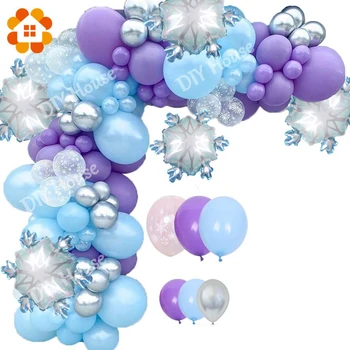 114pcs An Nou Fericit Iarna Baloane Set de Fulg de nea Baloane pentru 2021 Petrecere de Anul Nou Decorare Fată birhtday Consumabile Partid