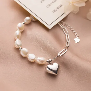 Versiunea coreeană De Cel Mai bun-de Vânzare Argint 925 Dragoste Pearl Brățară Bijo Femei Accesorii Cadou Rafinat