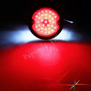 Chrome Motociclete 12V Rosu spate cu LED-uri de Lumină din Spate Stop Frana Lampa Stop cu Număr de Înmatriculare de Lumină Pentru Cafe Racer cu Elicopterul
