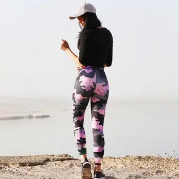 Doamnelor Vânzare Fierbinte Femei Jambiere Antrenament De Fitness Sexy Pantaloni Lungi, Camuflaj Jambiere Pentru Femei Imprimate Sportive Pantaloni