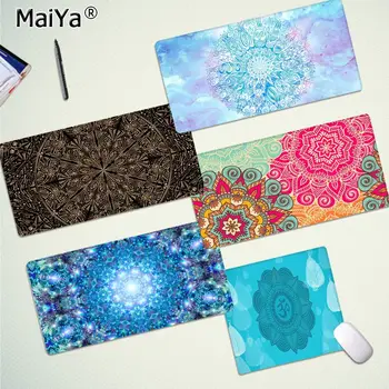 Maiya În Aprovizionat Mandala cu Flori Personalizate laptop Gaming mouse pad Cauciuc Calculator PC Gaming mousepad