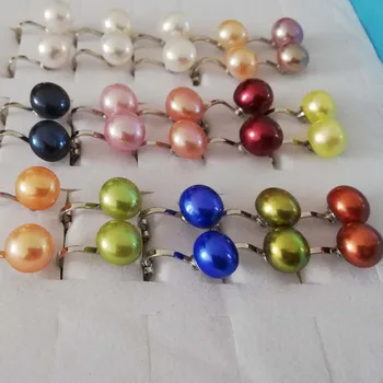 En-gros 15pairs multicolors clip cercei cu perle de 9mm argint placat cu transport gratuit