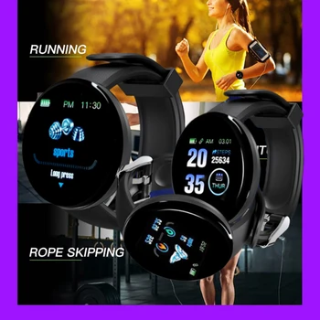 D18 Femei de Moda Bluetooth Ceas Inteligent Men Sport Tracker de Fitness Rata de Inima Brățară Pentru IOS Android amazfit gts