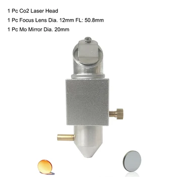 Laser CO2 Capul Stabilite pentru 2030 4060 K40 Gravura Laser Taiere Machine+ Mo Oglindă 20mm + Si Znse Lentile 12mm Focal lLength 50,8 mm