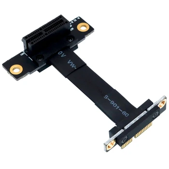 PCIE X1 Coloană de Cablu Dual 90 de Grade Unghi Drept PCIe 3.0 X1 cu X1 Cablu de Extensie 8Gbps PCI Express 1X Riser Card