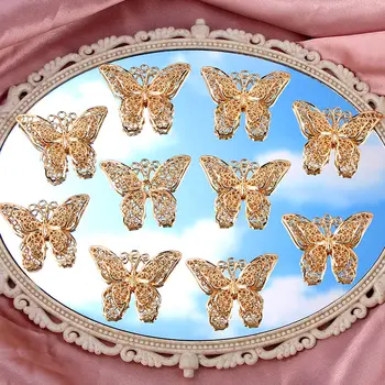 10buc/set Culoare de Aur Gol Fluture Bijuterii Accesorii la Modă Animal Farmece DIY Cercei Pandantiv Coliere Bijuterii en-Gros