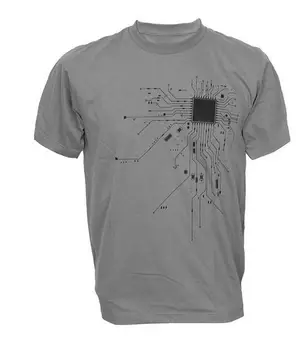 Calculator CPU Core Inima de T-Shirt pentru Bărbați TOCILAR Tocilar Ciudat Hacker PC Gamer Tee de Vara cu Maneci Scurte din Bumbac Tricou Euro Dimensiune