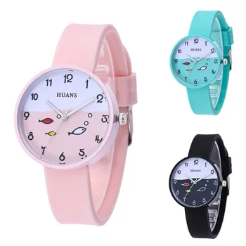 Nouă listă pentru copii ceas de Moda pește quartz electronic copii ceasuri pentru fete baieti 1-10 ani copil cadou elevii ceas