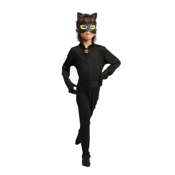 Fierbinte Haine de Carnaval Pisica Noir Cosplay Seturi Doamna de Halloween Petrecere de Crăciun Custume Salopeta Fete Copii Costum Locul 3-10Y