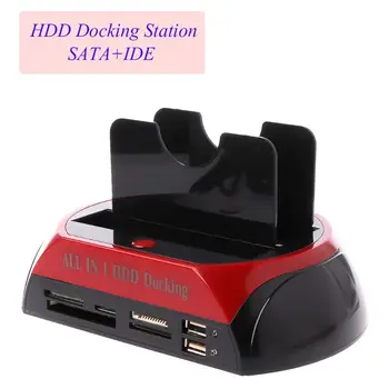 IDE SATA Dual All In 1 HDD Dock Docking Station pentru Hard Disk Hdd 2.5 3.5 Reader Usb 2.0 NE-Exterior Cutie Cabina de Caz