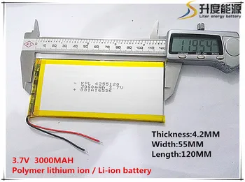 Cel mai bun baterie brand transport Gratuit 3.7 V baterie litiu-polimer de 3000 mah ultra-subțire de mare capacitate DIY tableta 4255120