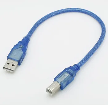 10buc/lot 30cm USB 2.0 Type a Male B Male ( SUNT la BM ) Adaptor Convertor Scurt Cablu de Date Cablu pentru Imprimantă Albastru
