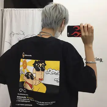 Drăguț Crayon Shin Chan tricou de Vara Amuzant tricou Desene animate Baieti Maneca Scurta, Haine de Vara T-Shirt Kawaii Tricouri Streetwear