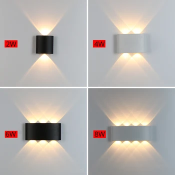 2W/4W/6W/8W LED Lampă de Perete din Aluminiu de Perete Dormitor Lumina de Interior, Scari de Iluminat Decorative, iluminat AC90-260V