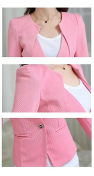 En-gros de Primăvară Femei Slim Blazer Coat 2021 Plus Dimensiune Sacou Casual cu Maneca Lunga-Un singur Buton Costum Lady Sacouri Uzura de Muncă de TOP Y068