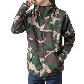 Jachete casual barbati camuflaj militar design cu glugă windproof haina S-XXL AYG166