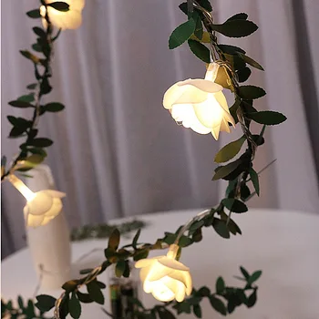 10/20/40leds Floare Trandafir condus de Basm Șir de Lumini Alimentat de la Baterie Nunta Ziua Îndrăgostiților Eveniment Petrecere Ghirlanda Decor Luminaria