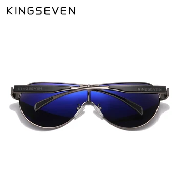 KINGSEVEN Noi Supradimensionat ochelari de Soare Barbati Si Femei Polarizati Oglinda Lentila Ochelari de Protecție UV pentru Bărbați Ochelari de Oțel Inoxidabil N7762