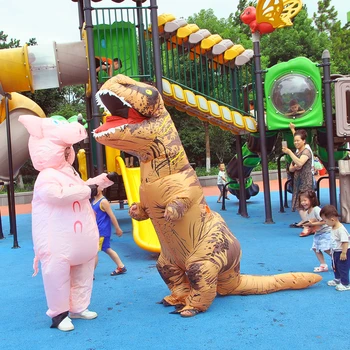 T-REX Costum Pentru copii Copii Adulți Lumea Jurassic Mascota Gonflabile ziua Recunoștinței, Crăciunul Dinozaur Cosplay Anime Party Show