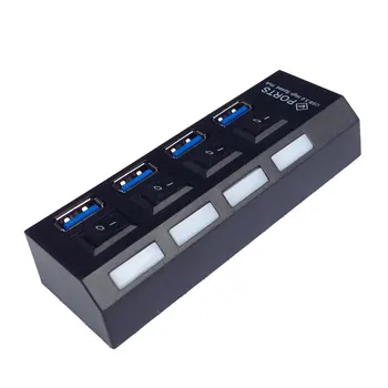 2020 Fierbinte 4 Porturi HUB USB 3.0 Super-Viteza de 5Gbps Micro USB 3.0 HUB de Înaltă Calitate, Cu Comutator Separat USB Splitter Calculator Adaptor