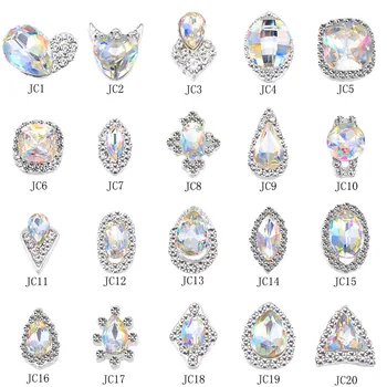 10buc Cristal strass nail art pietre aliaj 3d decoratiuni strălucire unghiilor farmece strasuri pentru designer de bijuterii accesorii